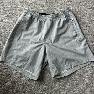 Bird Dogs Shorts Mens Large Gray Running Stretch Gym Pockets Lined